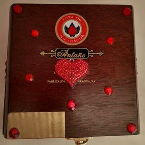 Original Suenos de Saundra Upcycled Antano Cigar Box, Storage/Jewelry Box